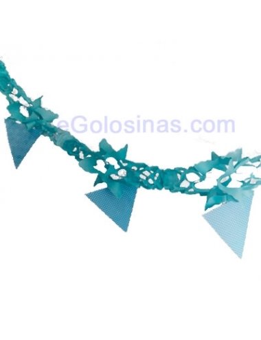 GUIRNALDA SEDA BANDERIN AZUL 2 metros
