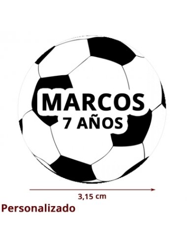 ETIQUETA FUTBOL PERSONALIZADA 15uds