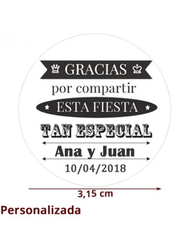 ETIQUETA BODA RUSTICA 15uds