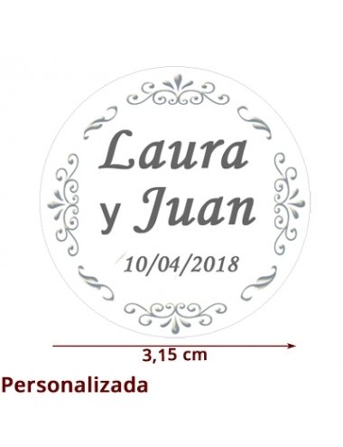 ETIQUETA BODA CLASICA 15uds