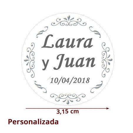 ETIQUETA BODA CLASICA 15uds