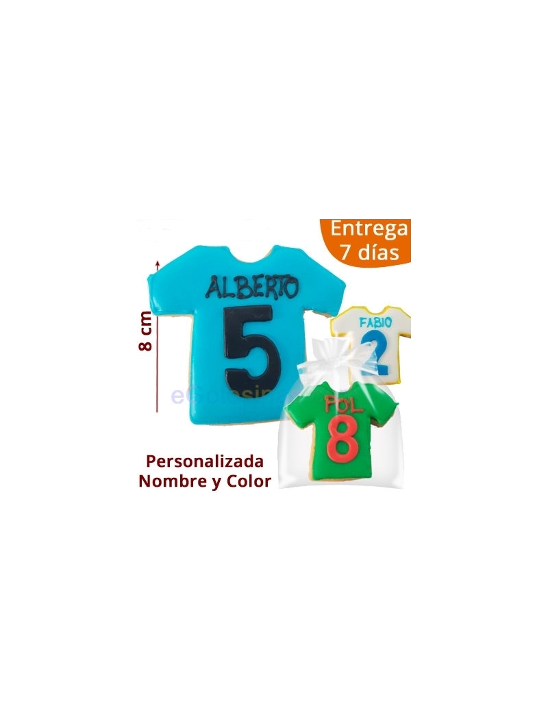 GALLETAS CAMISETA FUTBOL personalizada