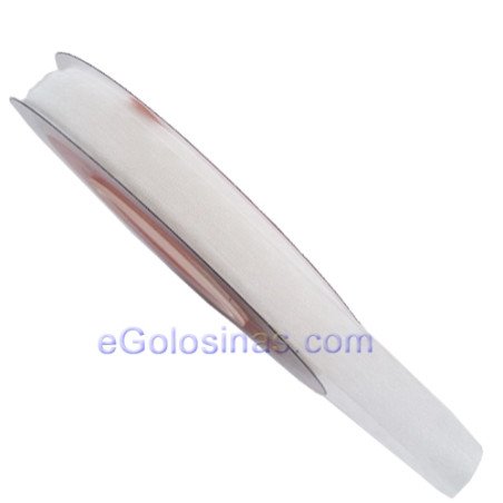 CINTA ORGANZA BLANCA 1cmx25M