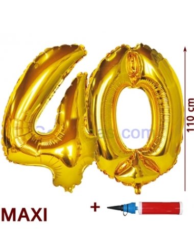 GLOBO XL 40 DORADO con HINCHADOR