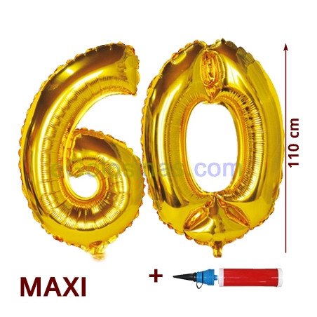 GLOBO XL 60 DORADO con HINCHADOR