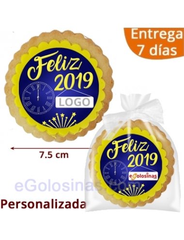 GALLETAS REDONDA FIN DE AÑO 2019 personalizada