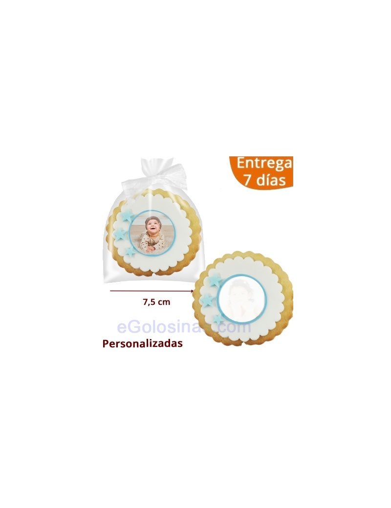 GALLETAS REDONDA ESTRELLAS con FOTO