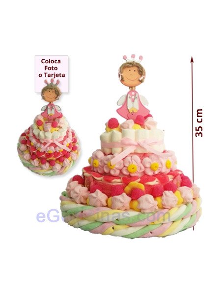 PASTEL CHUCHES 4 PISOS CON FIGURA NIÑA 1500gr