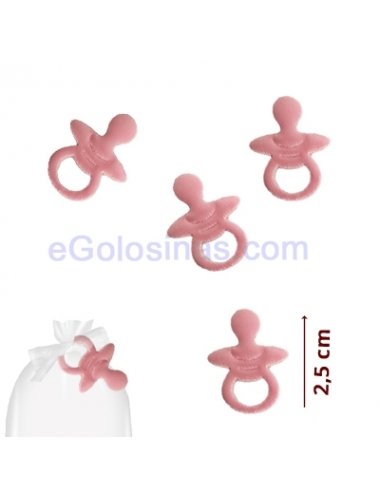 DECORACION DETALLES BEBE ROSA CHUPETE 45uds