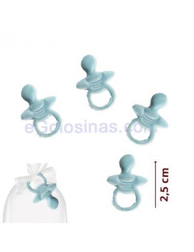 DECORACION DETALLES BEBE AZUL CHUPETE 45uds