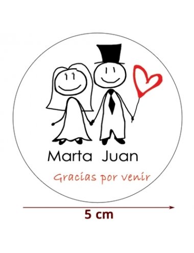 ETIQUETA 5cm BODA v7 personalizada