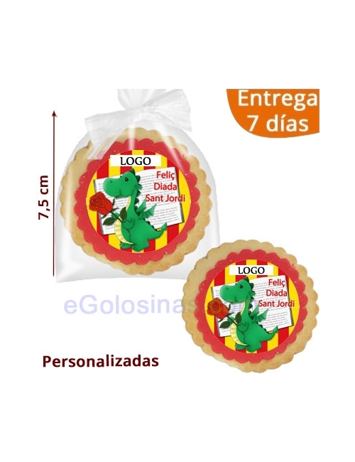GALLETAS REDONDAS SANT JORDI PERSONALIZADAS