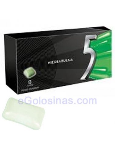 Chicle FIVE HANDPACK GRAGEAS HIERBABUENA 16uds