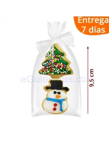 2 GALLETAS NAVIDAD ARBOL DECORADO Y MUÑECO DE NIEVE