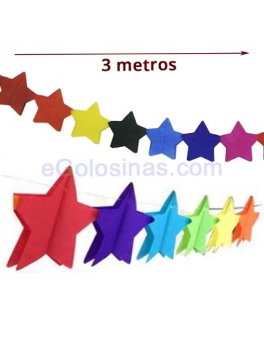 GUIRNALDA ESTRELLA COLORES SEDA 3mts