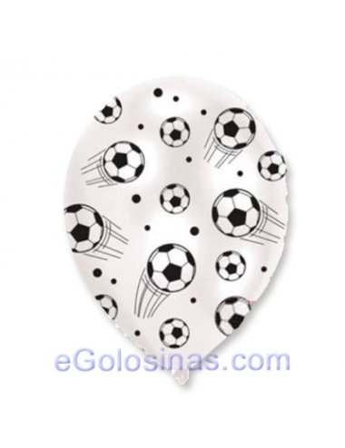 GLOBOS LATEX FUTBOL 8uds 25cm