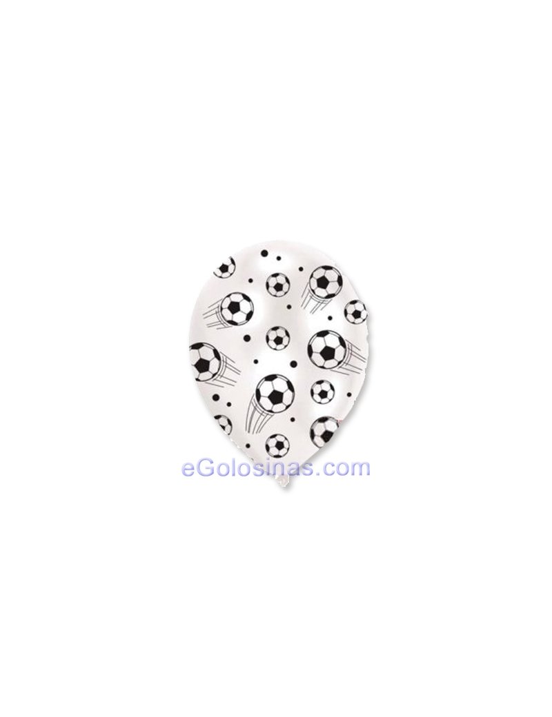 GLOBOS LATEX FUTBOL 8uds 25cm