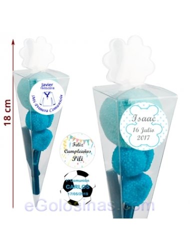 CONO CHUCHES AZUL 50gr personalizada