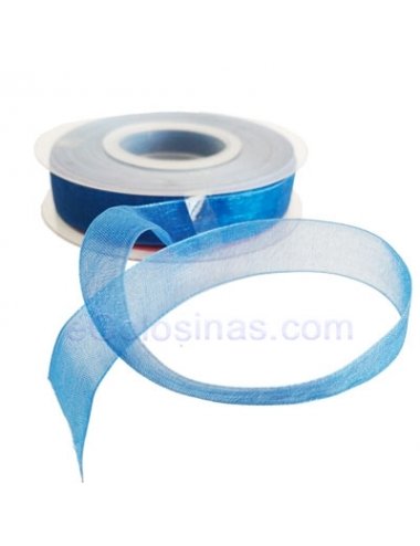 CINTA ORGANZA AZUL MARINO 1.5cmx32M