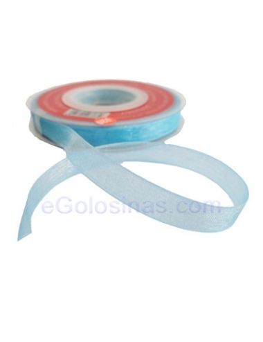 CINTA ORGANZA AZUL 1cmx25M