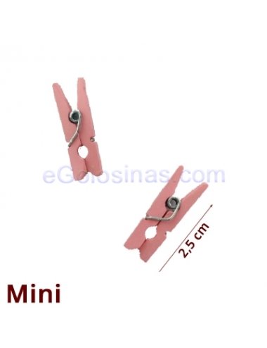 MINI PINZAS ROSAS PARA TARJETAS 35uds