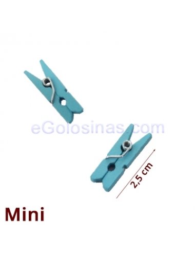 MINI PINZAS AZULES PARA TARJETAS 35uds