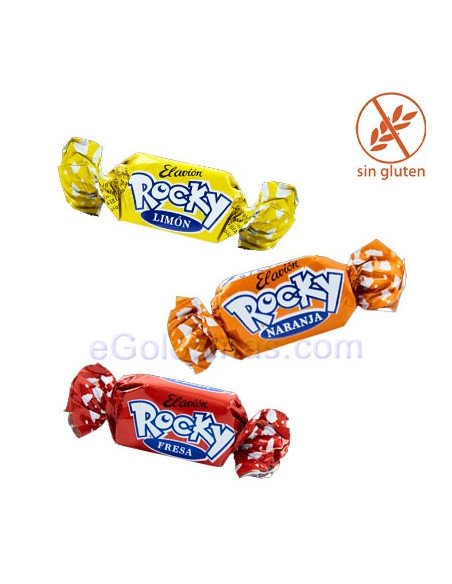 CARAMELOS MASTICABLES CUADRADOS ROCKY 1KG AVION