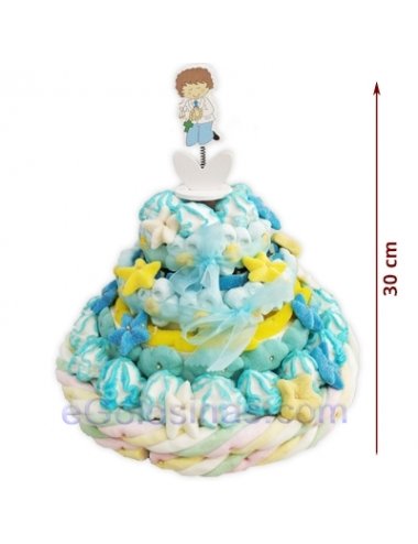 TARTA CHUCHES COMUNION NIÑO 4 PISOS 1500gr