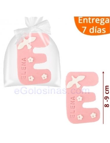 GALLETA LETRA NOMBRE COMUNION personalizada