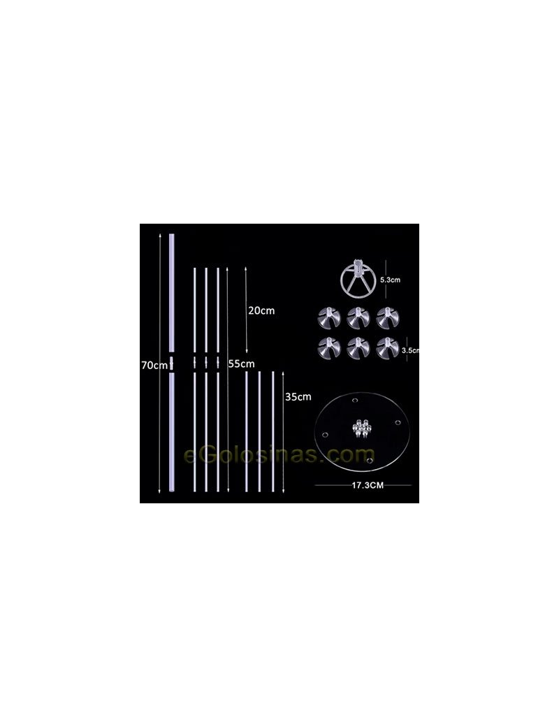 SOPORTE MESA GLOBOS 70cm para 7 globos