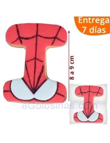 GALLETAS LETRA SPIDERMAN personalizada