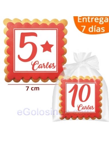 GALLETAS PERSONALIZADAS ANIVERSARIO ROJO