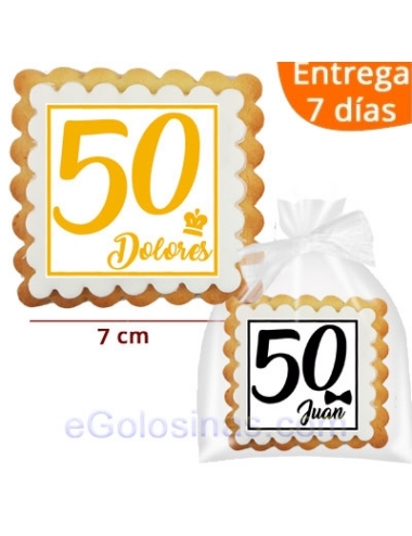 Galletas Personalizadas Aniversario Dorada O Negro