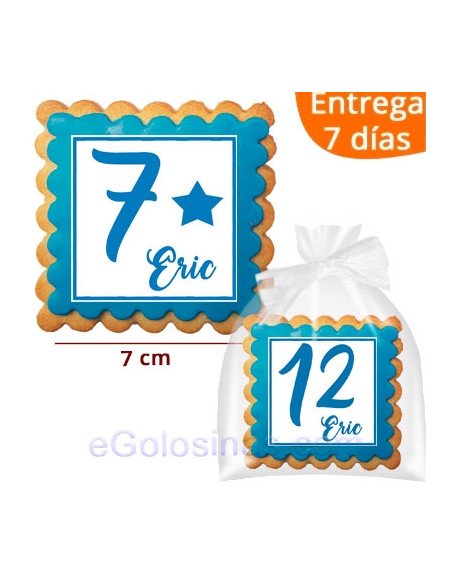 GALLETAS PERSONALIZADAS ANIVERSARIO Azul